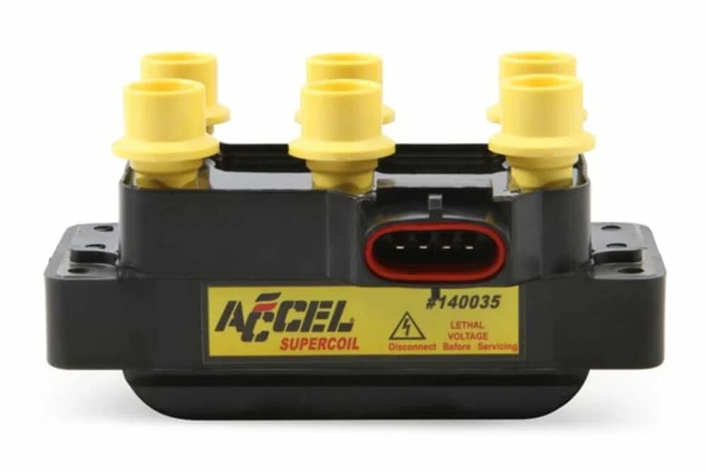 ACCEL Ignition Coil - SuperCoil - Ford 6-Tower EDIS with horizontal plug -140035